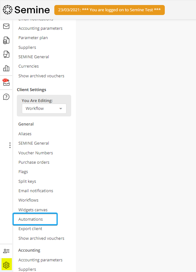 Automation setup