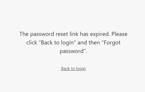 Token expired